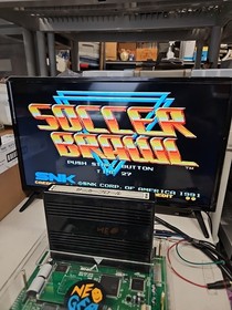 Neo Geo MVS Cartridge &ndash; &ldquo;サッカーブロール&rdquo; (Soccer Brawl, 1991) 100% Authentic Tested