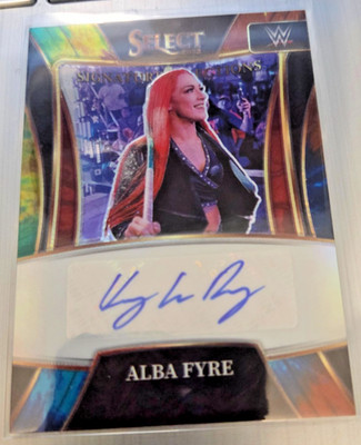 Alba Fyre 2022 Panini Select Tie Dye Prizm Signature # SN-KLR (#d 18/25)