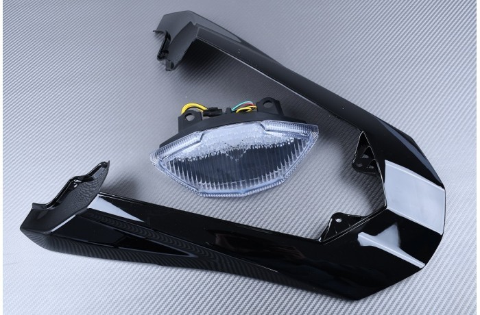 Coque arrière noir et feu arrière clair pour moto Kawasaki Ninja 1000SX 2020-2024