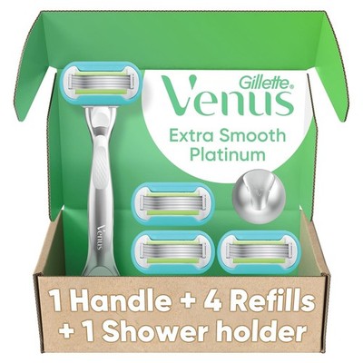 Gillette Venus Extra Smooth Razor for Women, Includes 1 Reusable Razor Handle +