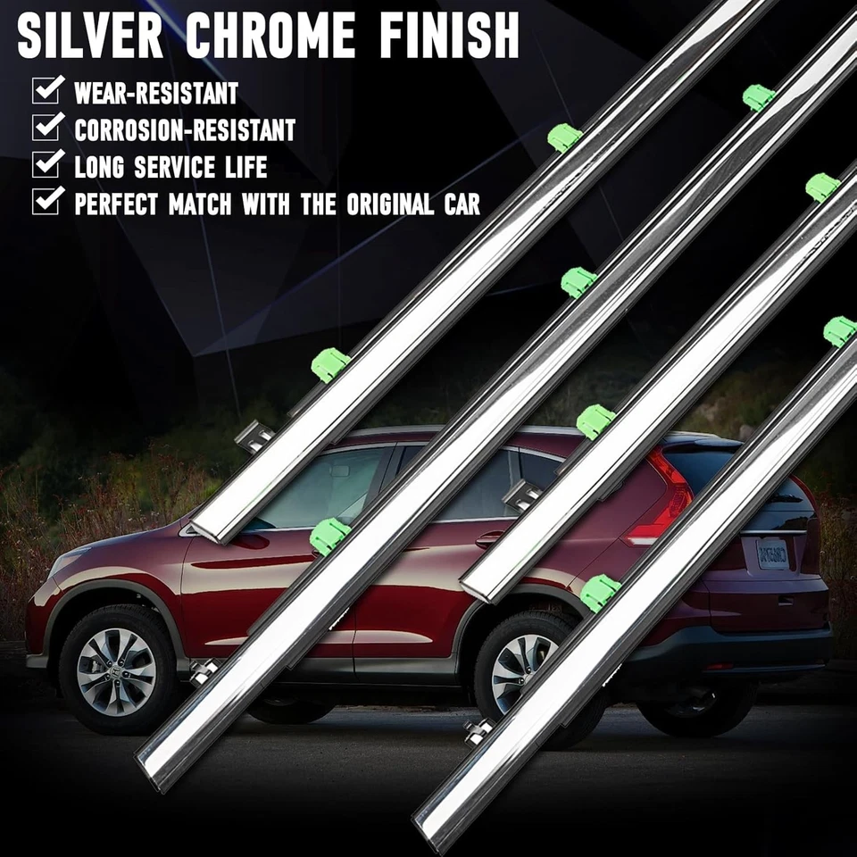 Door Window Trim Seal Weather Stripping Moulding Belt Glass Sweep  CRV 2007-2011 - Image 4 of 4