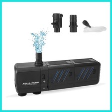 Aquarium Filter, 8W Turtle Tank Filter with 2 Sponge Filtration, 200 GPH Adju...