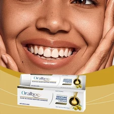 Denture Adhesive Cream Olive Oil Based Denture Adhesive NEW Q2S0