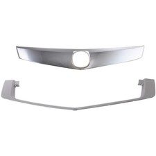 Grille Trim Set For 2009-2010 Acura Tsx Sedan Primed Upper And Lower Set Of 2 Grille Trim Set For 2009-2010 Acura Tsx Sedan Primed Upper And Lower Set Of 2
