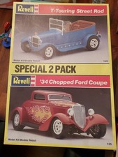 2 Pack Revell 34 Chopped Ford Coupe T-touring St Rod 125 Model Kit 1988 Nob
