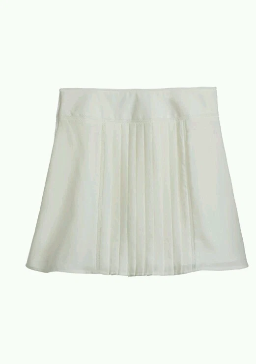 NUEVO CON ETIQUETAS $168 Falda Elin Kling para Marciano blanco paneles de punto Pointelle talla 10 Foto 4 de 4