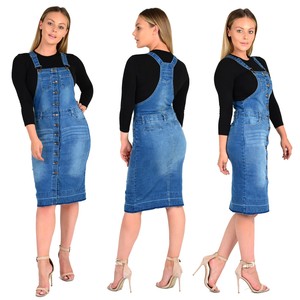 long dungaree skirt