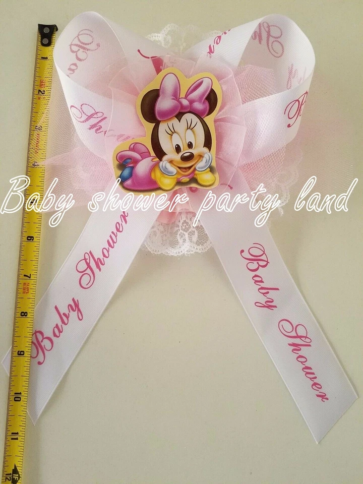 Faja y ramillete Baby Shower Minnie Mouse Mom To Be It's a Girl rosa Foto 4 de 4