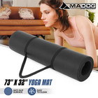 Non Slip 73"x32" Exercise Yoga Mats Gym Pilates Meditation Fitness w/Carry Strap