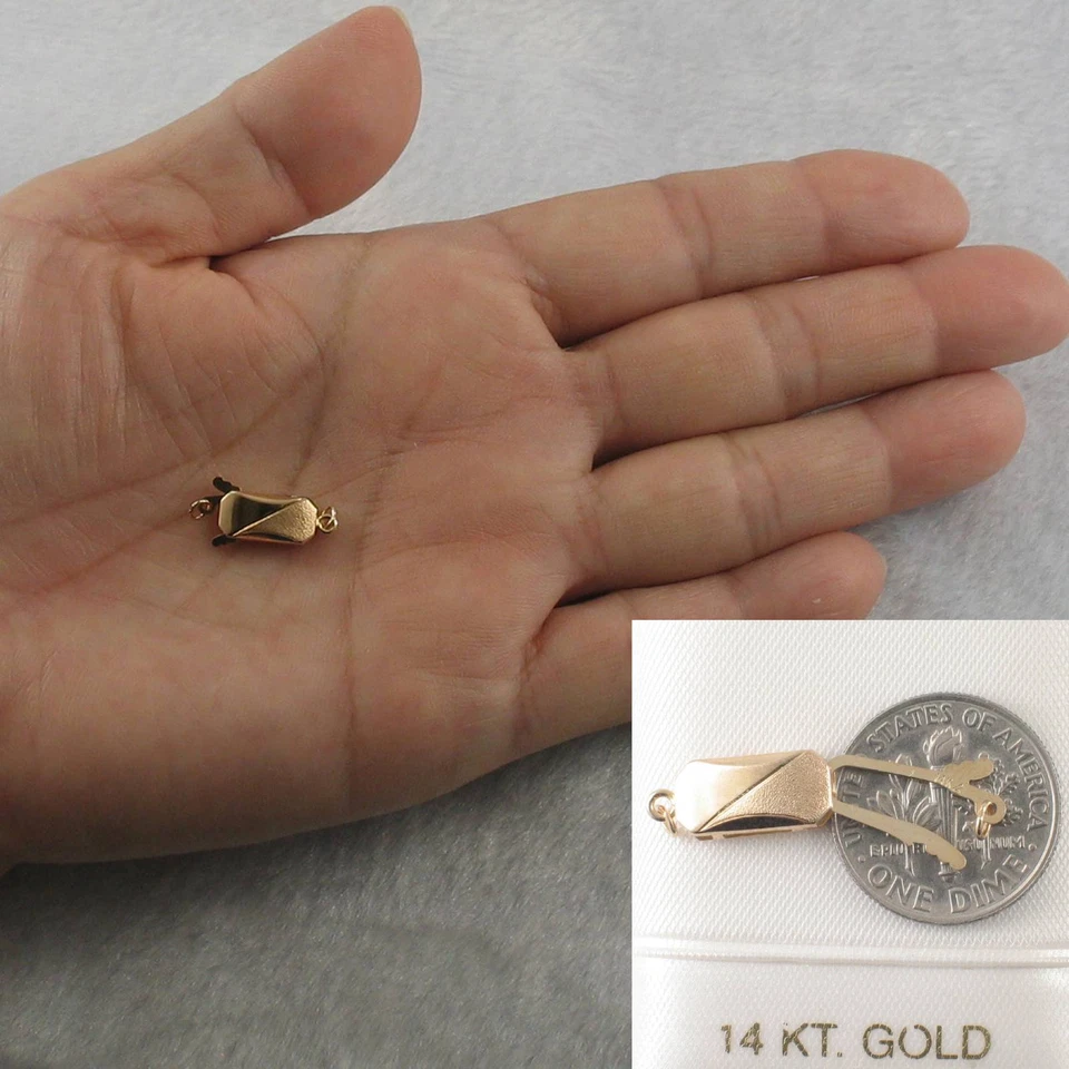 14K Yellow Gold Two-Tone Polished Safety Clasp - Image 2 of 4