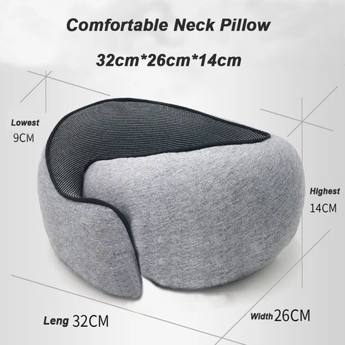 Travel Neck Pillow Memory Foam Portable Soft U Shaped Pillow Neck Head Support - Picture 8 of 17