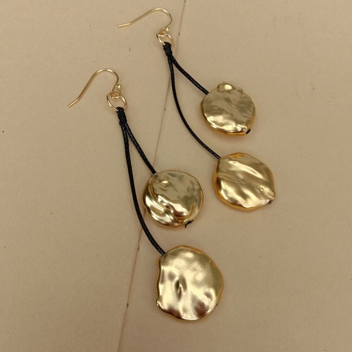 Freshwater Coin Pearl Gold Plated Dangle Silver Hook Earrings New Women Earring - Picture 2 of 5