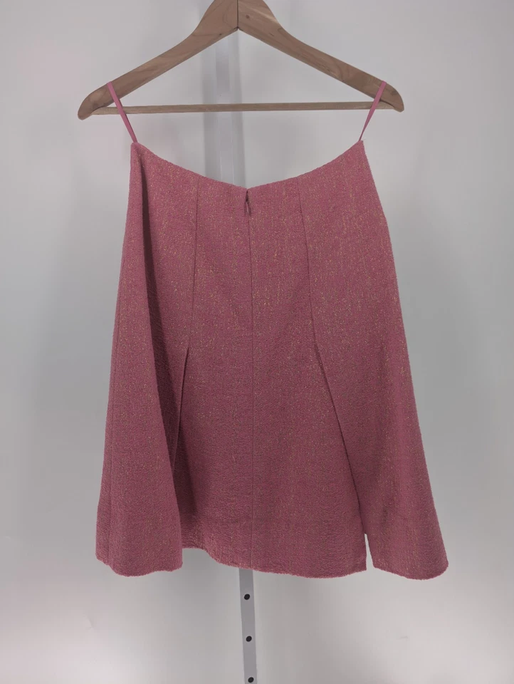 Chanel Vintage Y2K Pink Tweed Skirt Jacket Blouse France 40 Karl Lagerfeld Era - Image 3 of 4