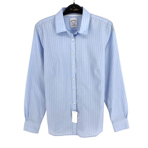 Chemise Homme Brooks Brothers Bleu Et Blanc à Carreaux - Taille 17-4/5, Col Boutonné, Occasion Excellente