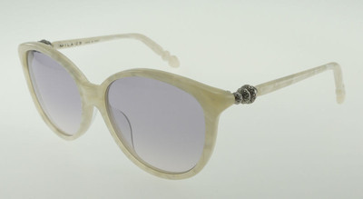 Mila ZB White Strass Rhinestones / Burgundy Gradient Sunglasses MZ 002 S09 56mm