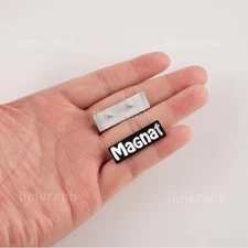 2PCS Magnat  Speaker Aluminun Badge Emblem Logo Replacement 35mm x11 mm