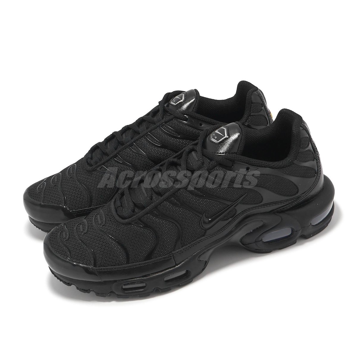 Nike Air Max Plus Triple Black Road Running Casual Men Shoes