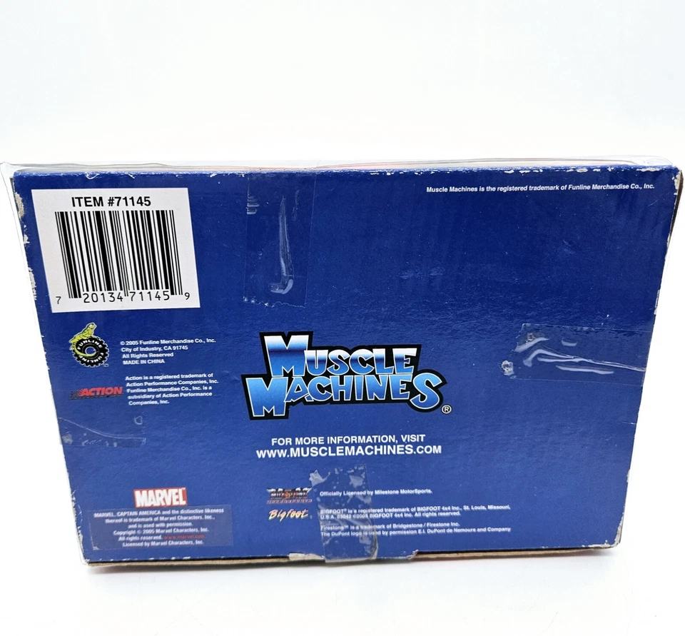 Muscle Machines Captain America Monster Truck 1:43 Scale New in Box NIB - Image 4 of 4
