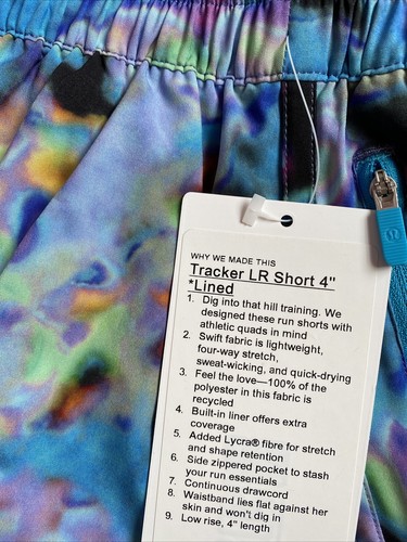 NWT Lululemon SEAWHEEZE 2021 Tracker Short 4”SZ 6 EPHO Euphoria Multi - Picture 3 of 4