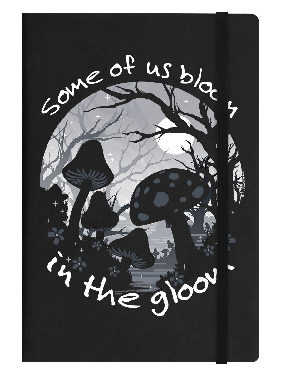 Notebook Some Of Us Bloom In The Gloom A5 Hard Cover Black 14x21cm