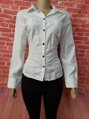 J Jill Women's Size M Mint Green Paisley Buttons Up Women's Jacket Jacket # C 