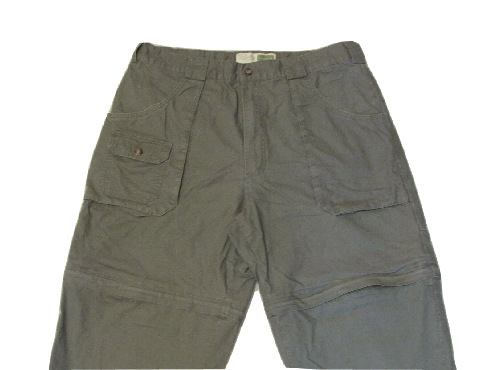 CABELAS'S Men's 36/30 Convertible Cargo Pants, Khaki Green, EUC