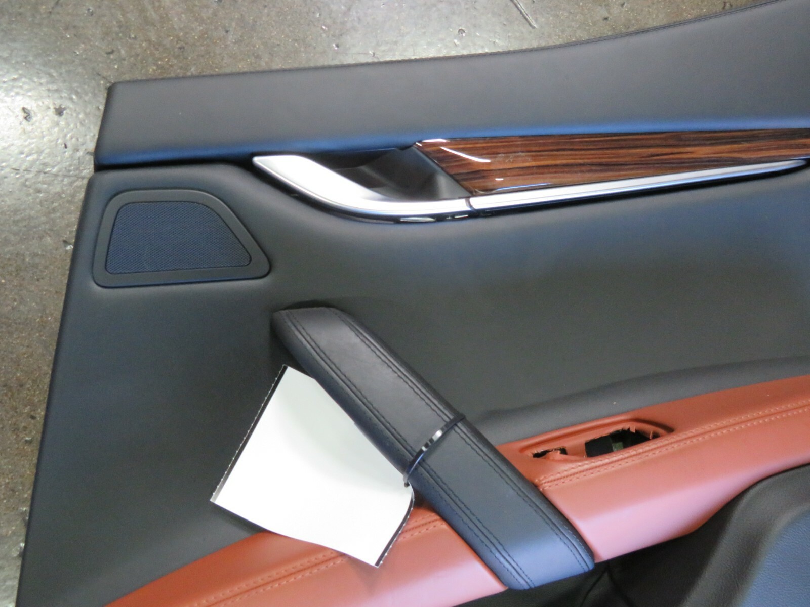 Maserati Ghibli, RH, Right, Rear Door Trim Panel, Brown, Used, P/N 67001888