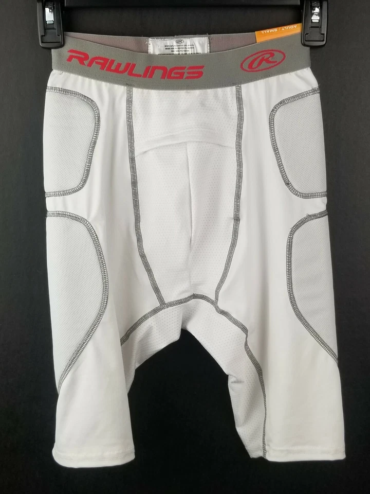 Rawlings Hombre Blanco Béisbol Deslizante Corto Adulto Pequeño Foto 2 de 4