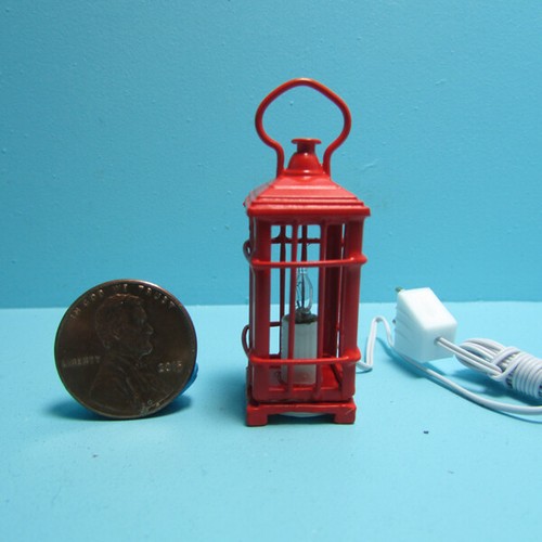 Luminaire Suspendu Miniature Cage Noire 12V - Échelle 1:12 Pour Maison De Poupée - Miniature House