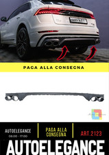 2123⭐Diffusor Audi Q8 18+ S-Line Look Sq8 Grau Satinierte+Chromierte Endrohre⭐