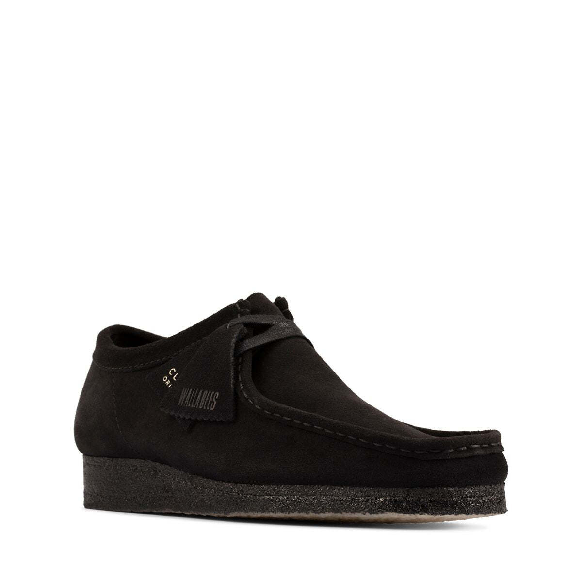 CLARKS MEN'S ORIGINAL WALLABEE LOW CUT BLACK SUEDE - MADE IN