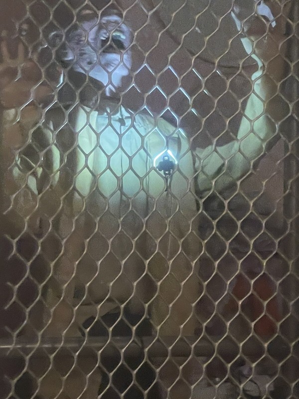 Spirit Halloween Fenced In Hi-Voltage Zombie retired Animatronic NO SOUND