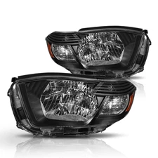 For 08-10 Highlander Headlight/Lamp Replacement Black Housing Amber Side Corner