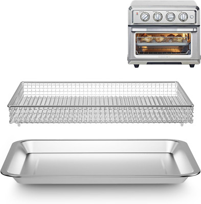 Stainless Steel Baking Tray Pan and Air Fryer Basket for Air Fryer Replacement
