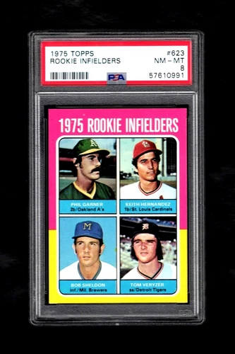 1975 Topps #623 ROOKIE INFIELDERS Keith Hernandez Rookie PSA 8 NM-MT HIGH END!