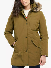Barbour Maya Waterproof Hooded Jacket, Nori Green Size 10 £249.00 Ca 208