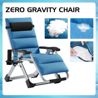 NAIZEA Folding Zero Gravity Chair Recliner Chaise Lounge soft Mattress for Rest