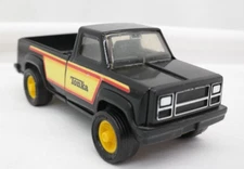 Vintage Tonka Pickup Truck Black w/ Yellow & Red Side Stickers    JR