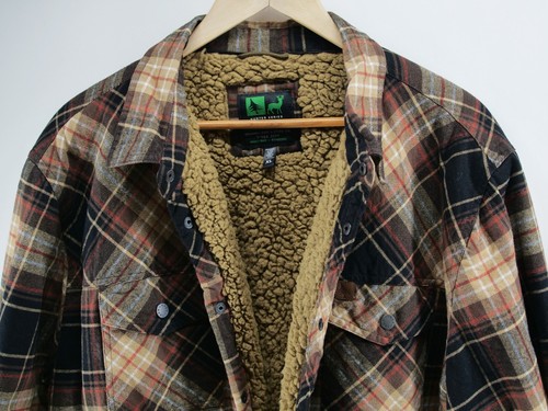 Cazadora de franela Hippy Tree para hombre XL forrada de lana marrón a cuadros serie Hunter - Imagen 2 de 9