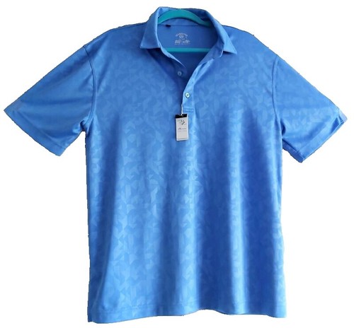 Monterey Club XXL Blue Striped Poly/Spandex Golf Shirt Wentworth