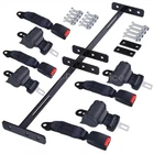 4 Retractable Golf Cart Seat Belts and Bracket Kit for EZGO Yamaha Club Car
