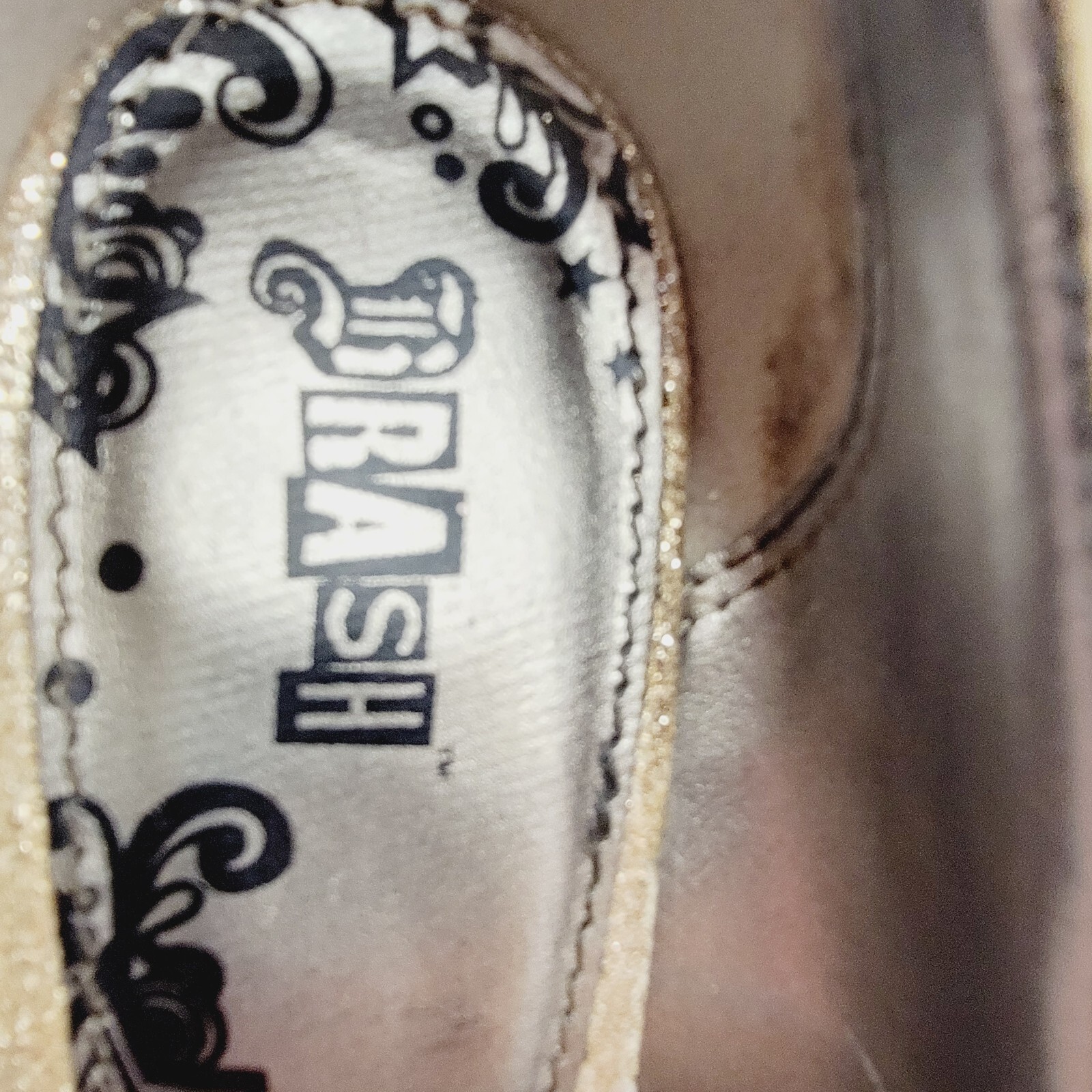 Brash Women's Gold Glitter Stiletto Platform Pumps Hi… Gem