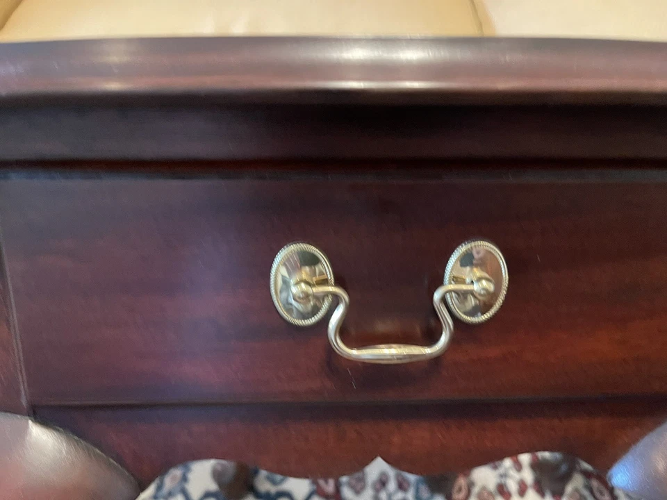 Par de mesas auxiliares de caoba Henkel Harris Drop Leaf Foto 3 de 4