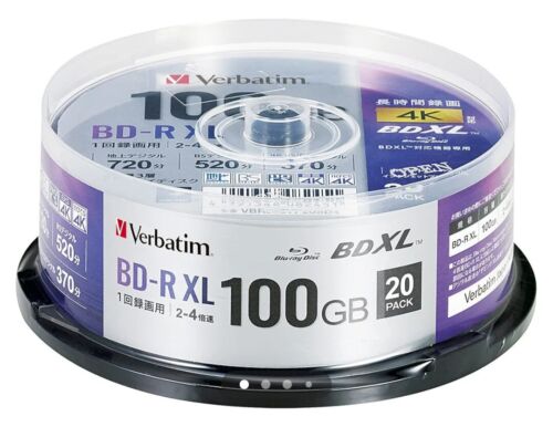 Verbatim Blu-ray Disc 20 Spindle 100GB 4X Speed BD-R XL Printable 1-3 Pieces - Picture 6 of 7