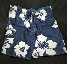 Swim Shorts For Men With Hawaiian Pattern XL