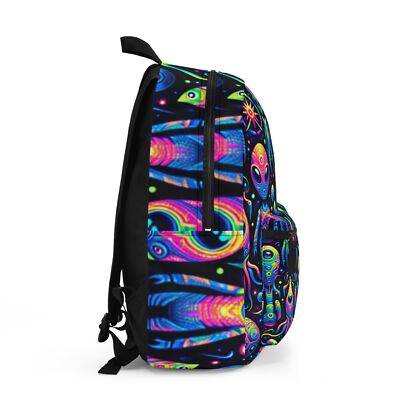 Bag Backpack School Bookbag Alien Neon Space Abstract Universe Trippy Gift  Fun