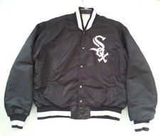 VINTAGE RARE MADE IN USA 80's PIRAMID CHICAGO WHITE SOX SATIN JACKET SIZE M
