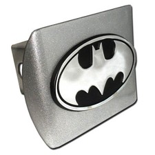 Batman Oval 3d Logo Dc Comics Emblem Brushed Chrome Trailer Hitch Cover Usa Made