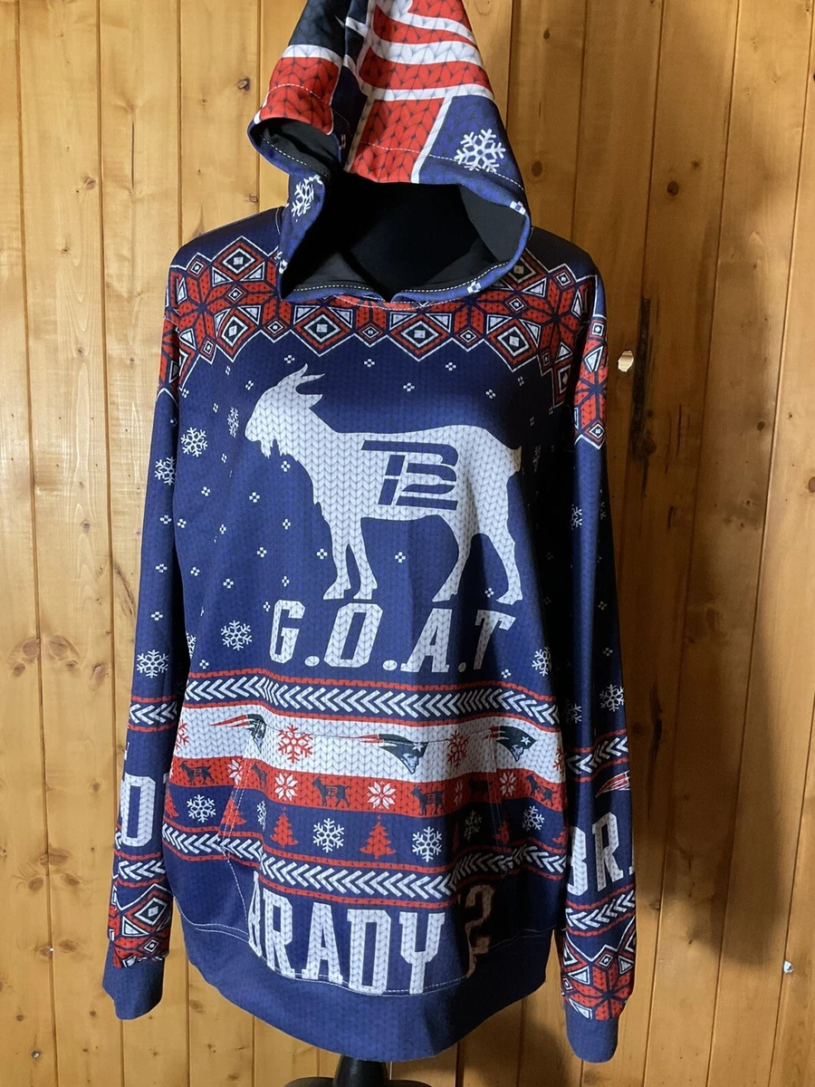 Tom Brady Goat Ugly Hoodie Sweatshirt -Size Large