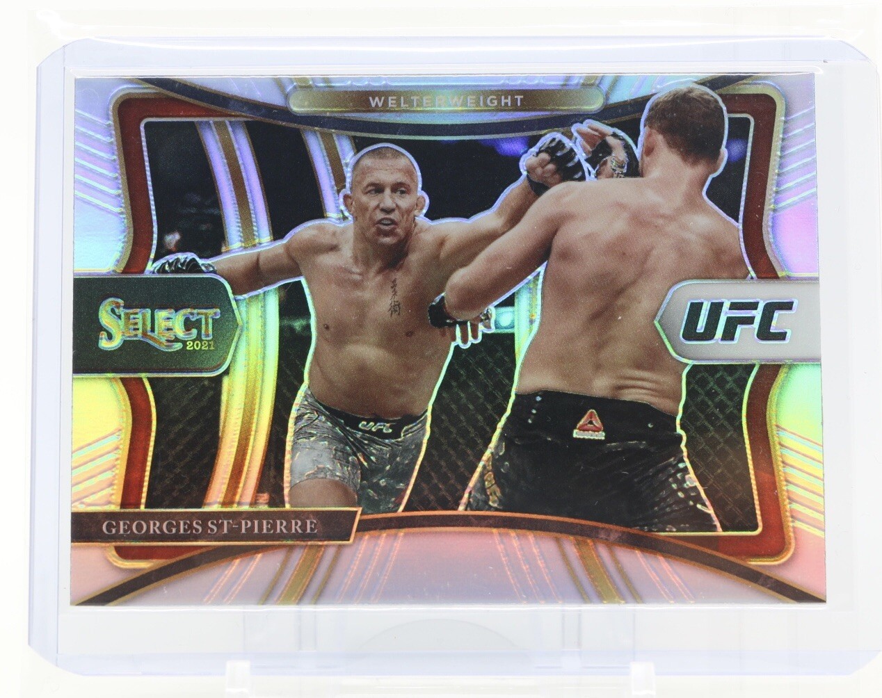 2021 Panini Select UFC GEORGES ST PIERRE Silver Prizm PREMIER LEVEL No 135